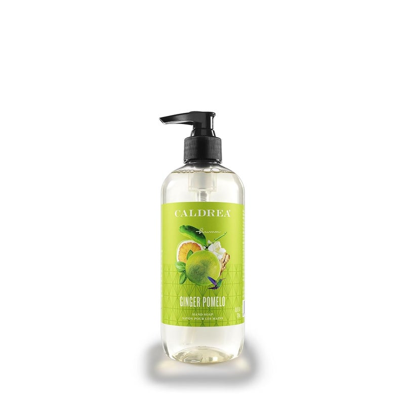 Caldrea Hand Wash Soap Aloe Vera Gel Olive Oil and Essential Oils to Cleanse and Condition Ginger Pomelo Scent 108 oz Packaging May Vary