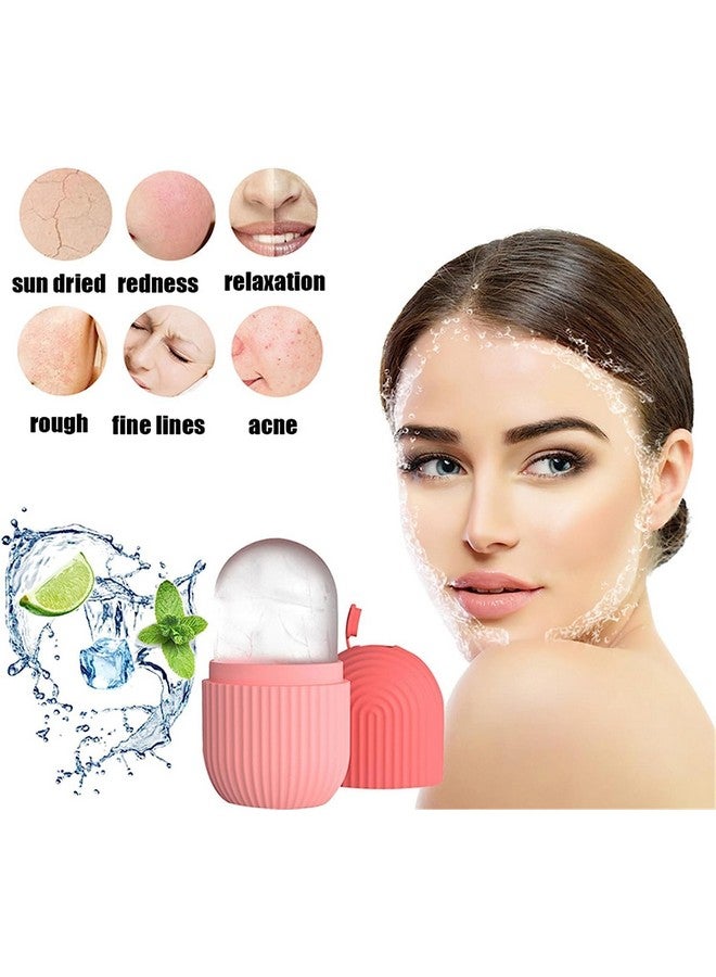 MARUTI CREATION 2 Pieces Of Ice Face Roller Silicone Facial Cube for Eyes Neck Massage Remove Dark Circle Pore Shrink Face Beauty Skin Care Ice Mould Kitchen Tools - Image 2
