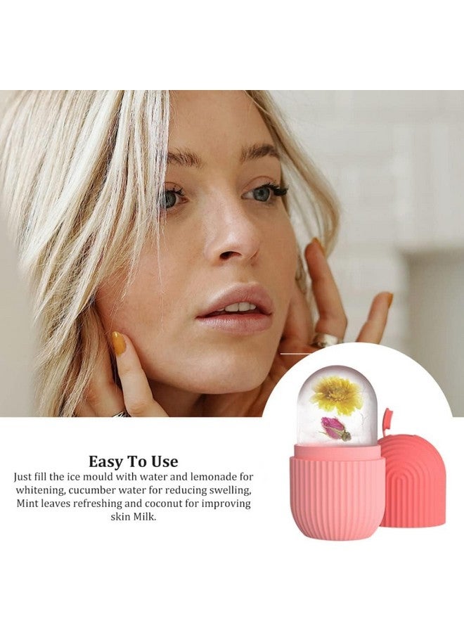 MARUTI CREATION 2 Pieces Of Ice Face Roller Silicone Facial Cube for Eyes Neck Massage Remove Dark Circle Pore Shrink Face Beauty Skin Care Ice Mould Kitchen Tools - Image 4