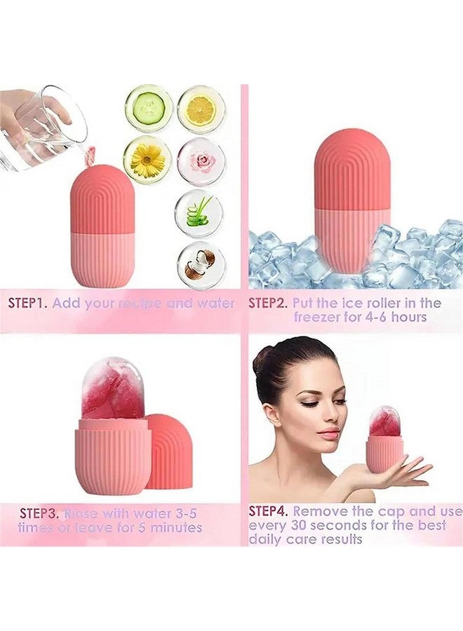 MARUTI CREATION 2 Pieces Of Ice Face Roller Silicone Facial Cube for Eyes Neck Massage Remove Dark Circle Pore Shrink Face Beauty Skin Care Ice Mould Kitchen Tools - Image 3