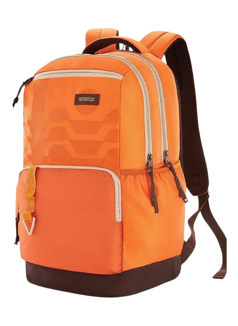 AMERICAN TOURISTER Mate 2.0 Backpack, 31L Capacity, Polyester, Mustard Yellow|Antimicrobial Lining|Rain Cover|Ergo Back & Shoulder|Bottle Holder|15.6" Laptop Compartment - 1 Year International Warranty - Image 1