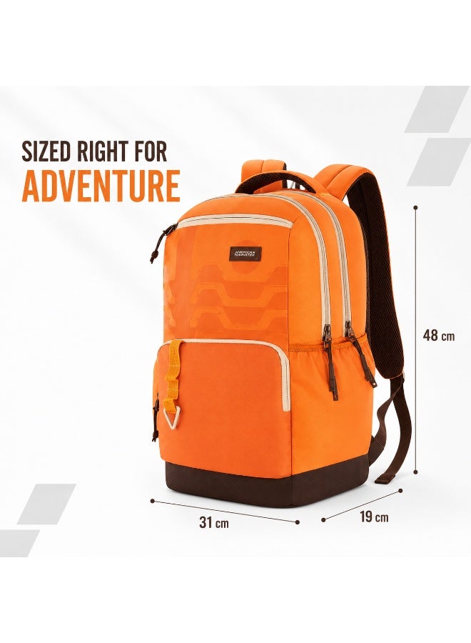 AMERICAN TOURISTER Mate 2.0 Backpack, 31L Capacity, Polyester, Mustard Yellow|Antimicrobial Lining|Rain Cover|Ergo Back & Shoulder|Bottle Holder|15.6" Laptop Compartment - 1 Year International Warranty - Image 5