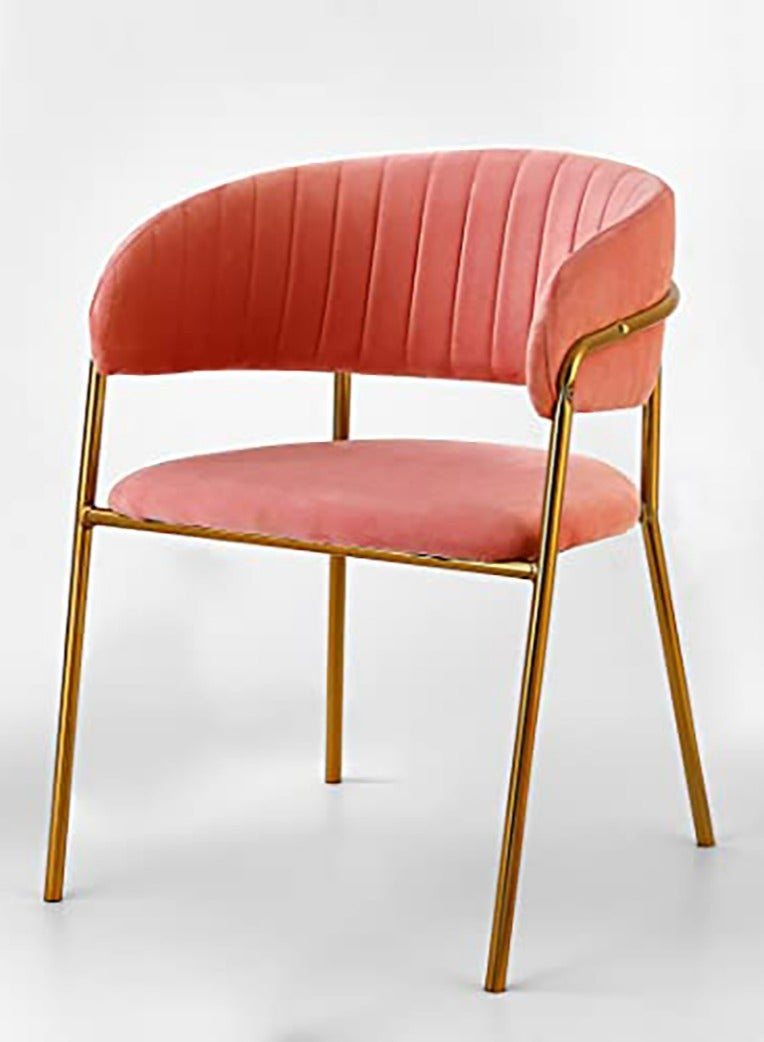 Ripple FURNITURE Modern Comfortable Velvet Design Living Room Chair Dining Chair With Gold Legs - Image 1