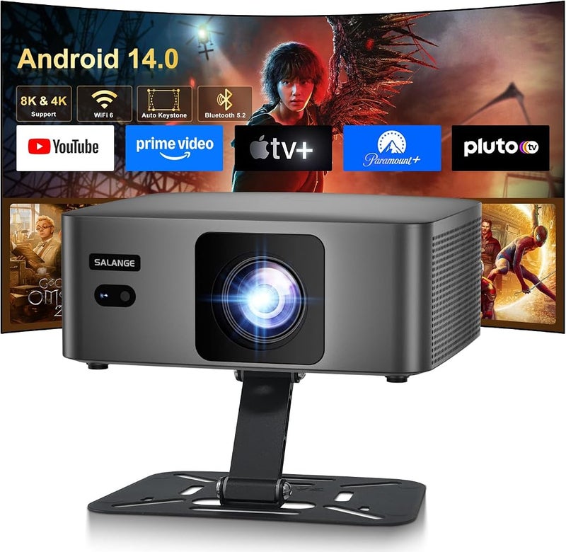 Salange P60Pro Smart Mini Projector Native 1080P,Android 14 & Built-in Apps - Image 2