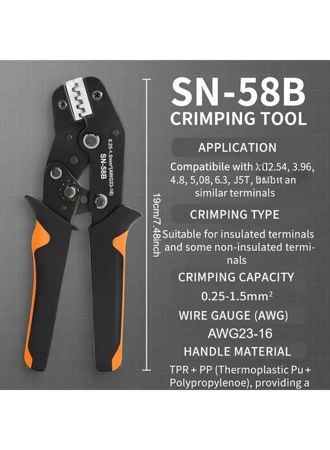 Terminal Pliers Crimping Set With 300 Insulated Sleeves 300 Coils Connector Kit - Image 1