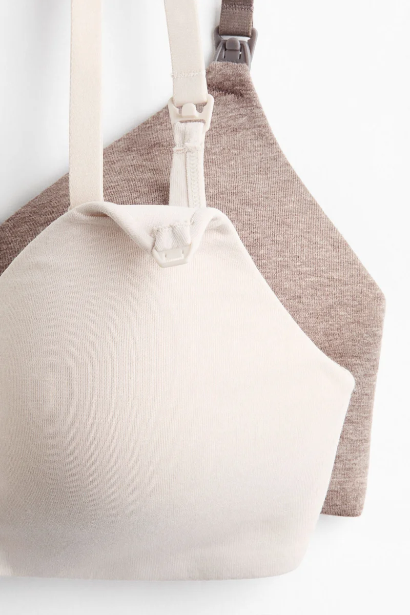 H&M  MAMA 2-pack padded cotton nursing bras for Women | Best Price UAE