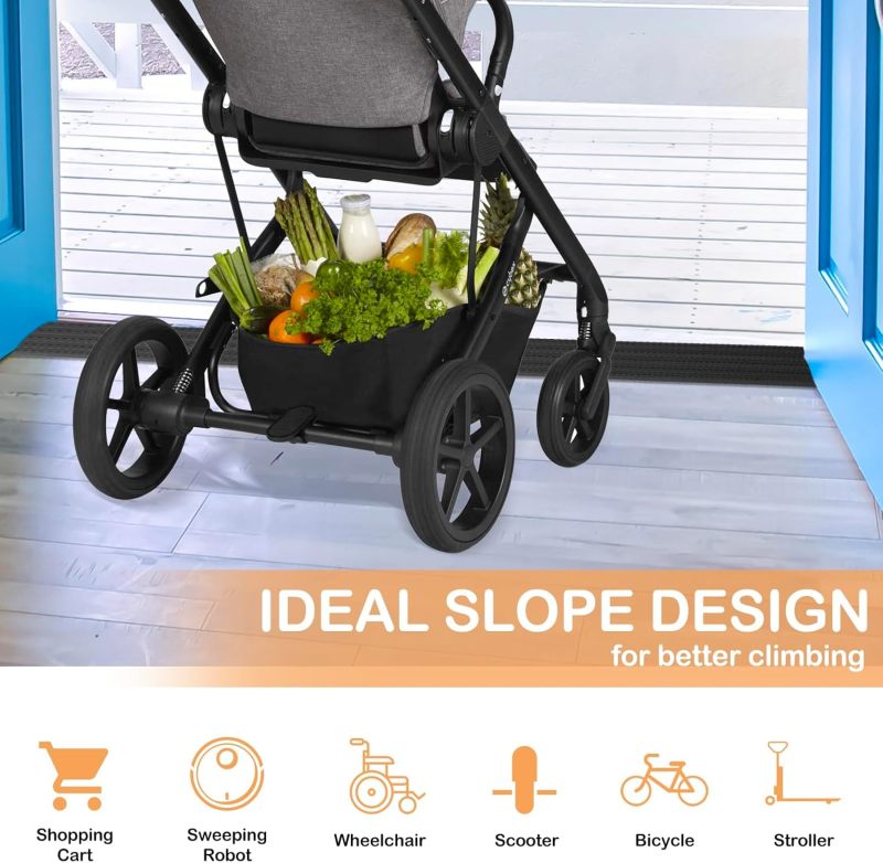 Self-adhesive rubber threshold ramp (black, 3 inches wide by 3.3 feet long), suitable for wheelchairs, strollers, scooters - Image 4