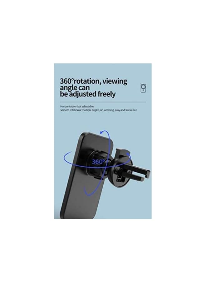 Green Tiger For Iphone 15 Pro max 14/13/12 Fast Charging 15W Wireless Car Charger Airvent Mount Magnet Adsorbable Phone Car Holder (black) - Image 5