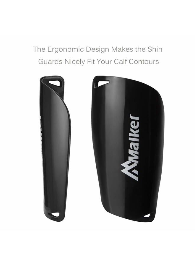 Malker Soccer Shin Guards for Kids Youth Adults Shin Guards Pads with Sleeves, Lightweight and Compact, Protective Soccer Equipment Medium - Image 2