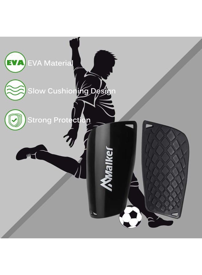 Malker Soccer Shin Guards for Kids Youth Adults Shin Guards Pads with Sleeves, Lightweight and Compact, Protective Soccer Equipment Medium - Image 4