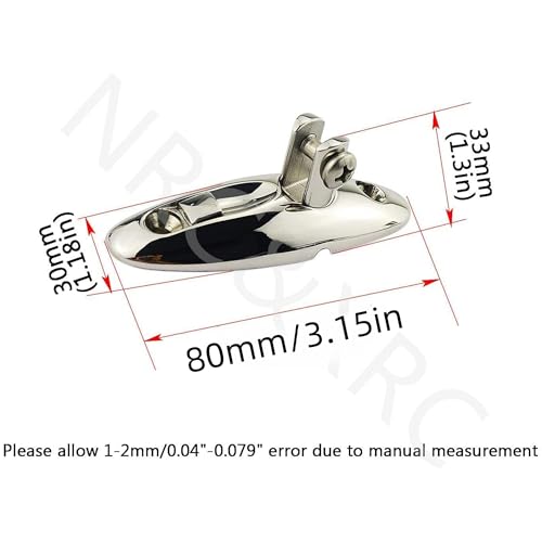 NRC&XRC 316 Stainless Steel Pair of Quick Release Bimini Top Swivel Hinge Deck Side Mount Without fasterneres - Image 2