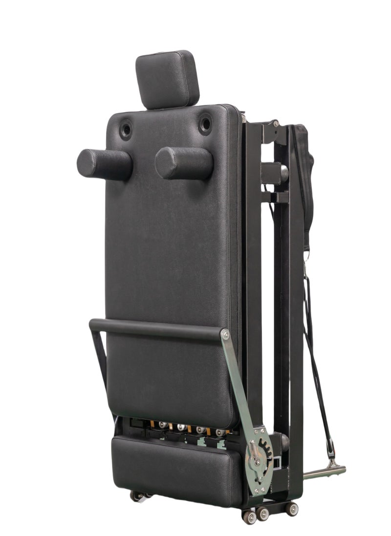 NOAEOU Pilates Reformer, Foldable Pilates Reformer Machine with a Complimentary Pair of Drawstring Sets, Pilates Machine for Fome with Dual Resistance- Springs and Jump Board Up to 40KG  - Image 4