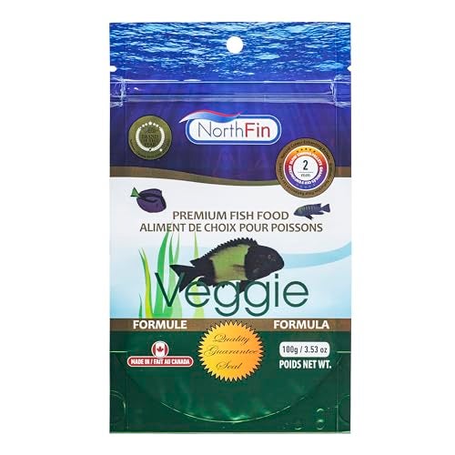 Northfin Veggie Fish Food Formula – Slow Sinking Pellets for Herbivorous Fish (2mm, 100g) | Premium Organic Kelp-Based Diet with Spirulina & Astaxanthin for Enhanced Color & Digestive Health - Image 1