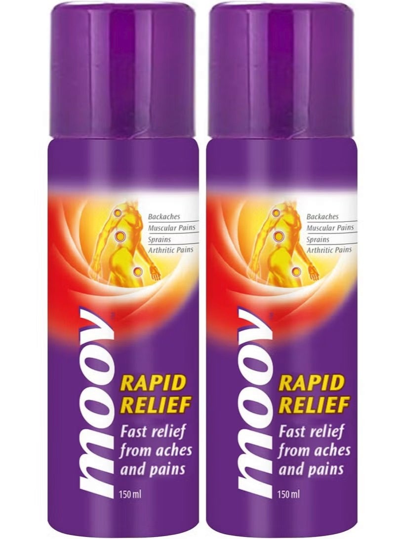 Moov Pack Of 2 Moov Rapid Pain Relief Spray 150ml - Image 1