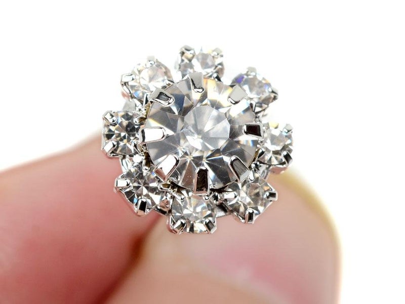 Yantu 20 Pcs Womens Bridal Hair Pins Flower Hair Pins for Wedding Crystal Hair Pins Hair Jewelry - Image 3