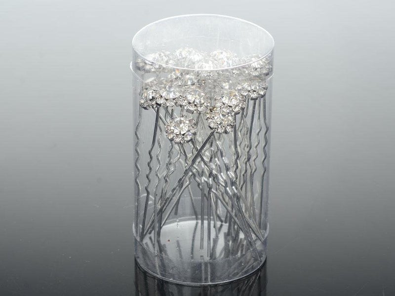 Yantu 20 Pcs Womens Bridal Hair Pins Flower Hair Pins for Wedding Crystal Hair Pins Hair Jewelry - Image 5
