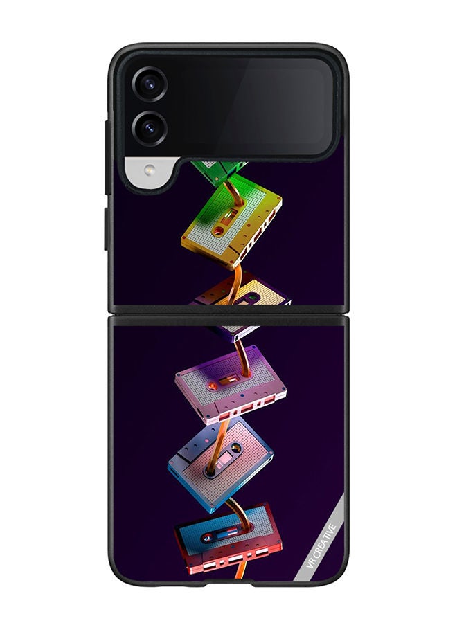 VR CREATIVE Protective Case Cover For Samsung Galaxy Z Flip4 Multicolour Design - Image 1
