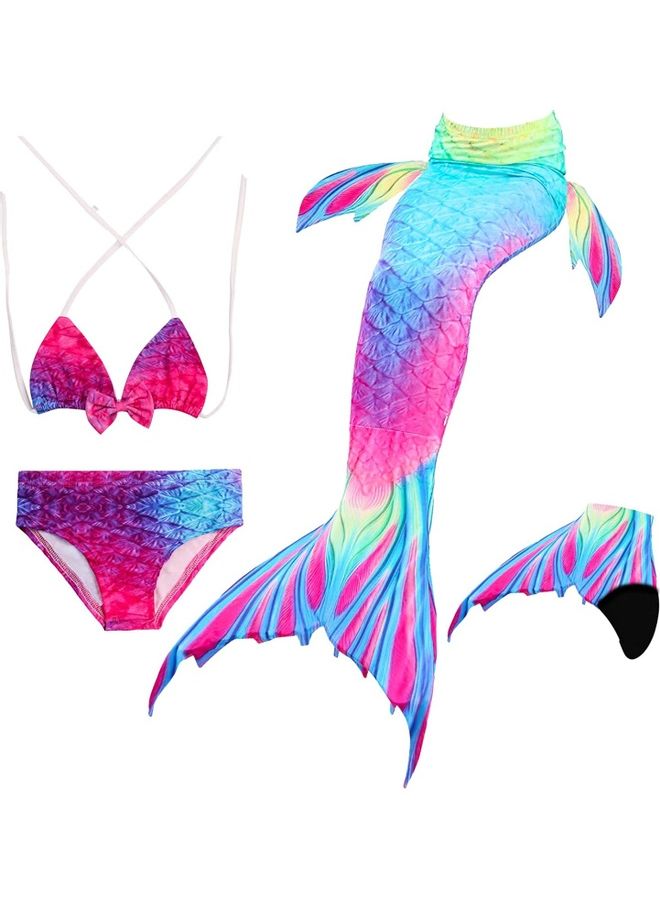 NIBEMINENT 4-Piece Mermaid Themed Costume Set 130cm - Image 1