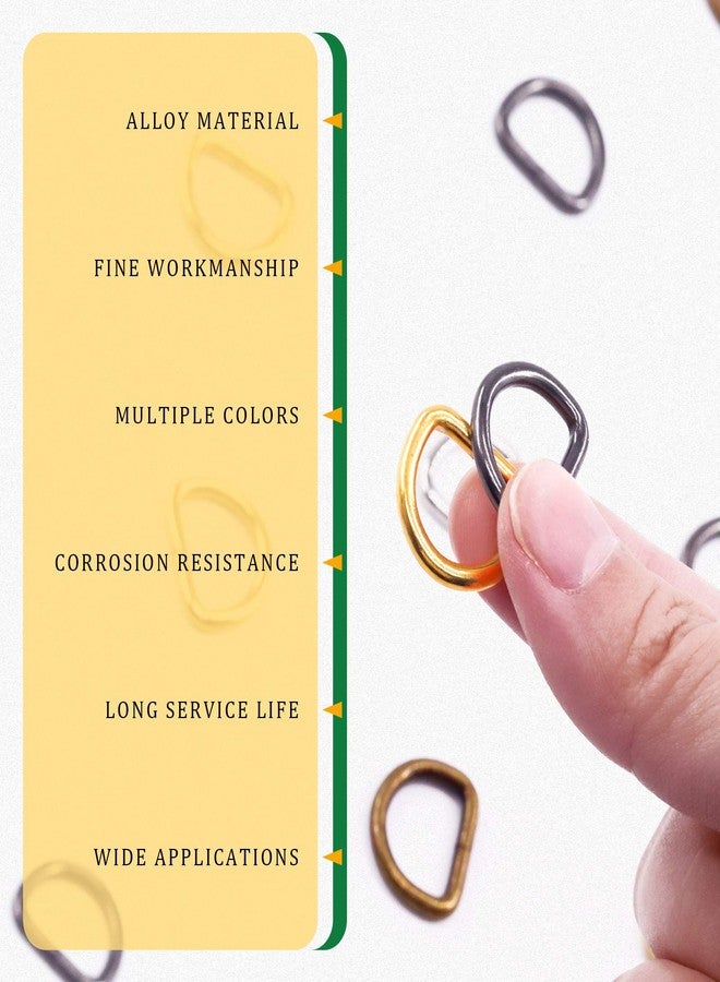 روستارك مجموعة متنوعة من حلقات معدنية قوية من Rustark، 120 قطعة، مقاس 3/4 بوصة (20 مم)، 4 ألوان، متعددة الأغراض، حلقات مفاتيح على شكل حرف D، حلقات تثبيت لحزام حقيبة اليد، مشابك على شكل حرف D، حلقات نصف دائرية على شكل حرف D لإكسسوارات DIY (20 مم). - Image 4