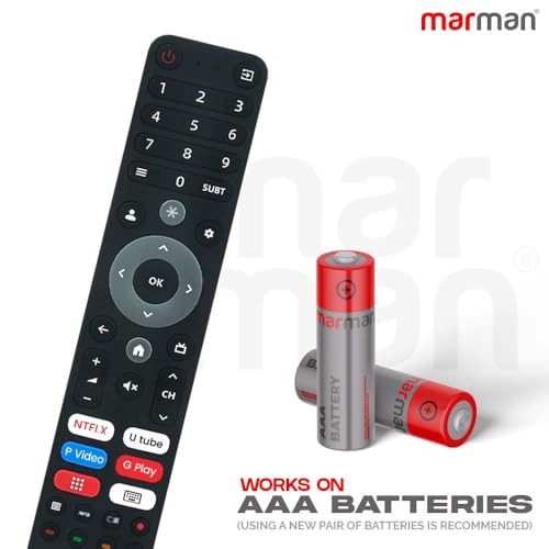 marman® Compatible with Impex Smart Tv Remote Control Suitable for evoQ Series 4k Ultra HD LED 32 43 50 55 65 75 Inch TV Non Voice Command with Hotkeys - Match Remote Key by Key with Existing Remote - Image 2