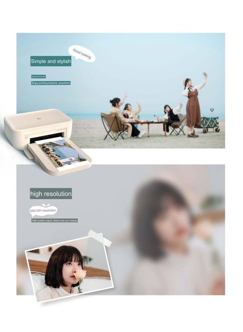 اتش بي ار تي طابعة صور لاسلكية مدمجة بتقنية التسامي الحراري الفوري بتقنية البلوتوث والواي فاي بدقة 300 نقطة في البوصة وطباعة فيديو الواقع المعزز وصور جوازات السفر لنظامي التشغيل iOS وAndroid وWindows - Image 3