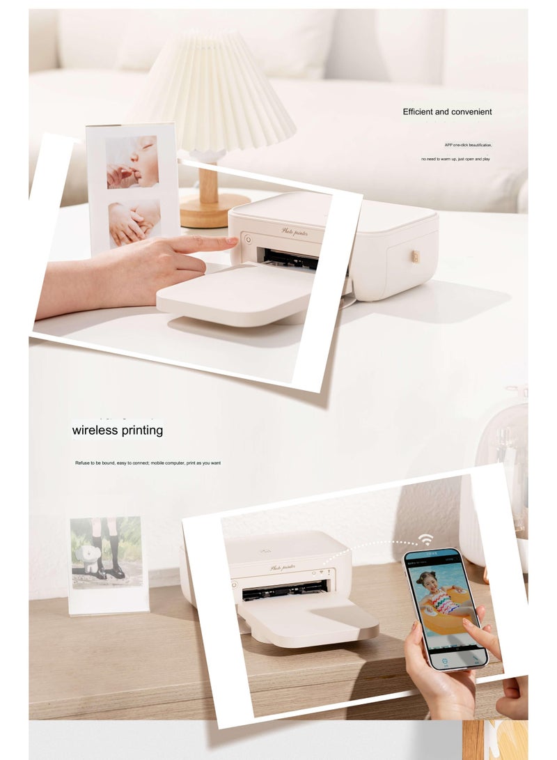 اتش بي ار تي طابعة صور لاسلكية مدمجة بتقنية التسامي الحراري الفوري بتقنية البلوتوث والواي فاي بدقة 300 نقطة في البوصة وطباعة فيديو الواقع المعزز وصور جوازات السفر لنظامي التشغيل iOS وAndroid وWindows - Image 4