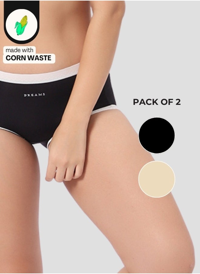 Intimate Queen Corn Bae Lacy Boyshorts – CloudSoft Luxury, Made from Corn Fiber | Soothes Skin, No Roll-Ups (Pack Of 2)  - Image 1