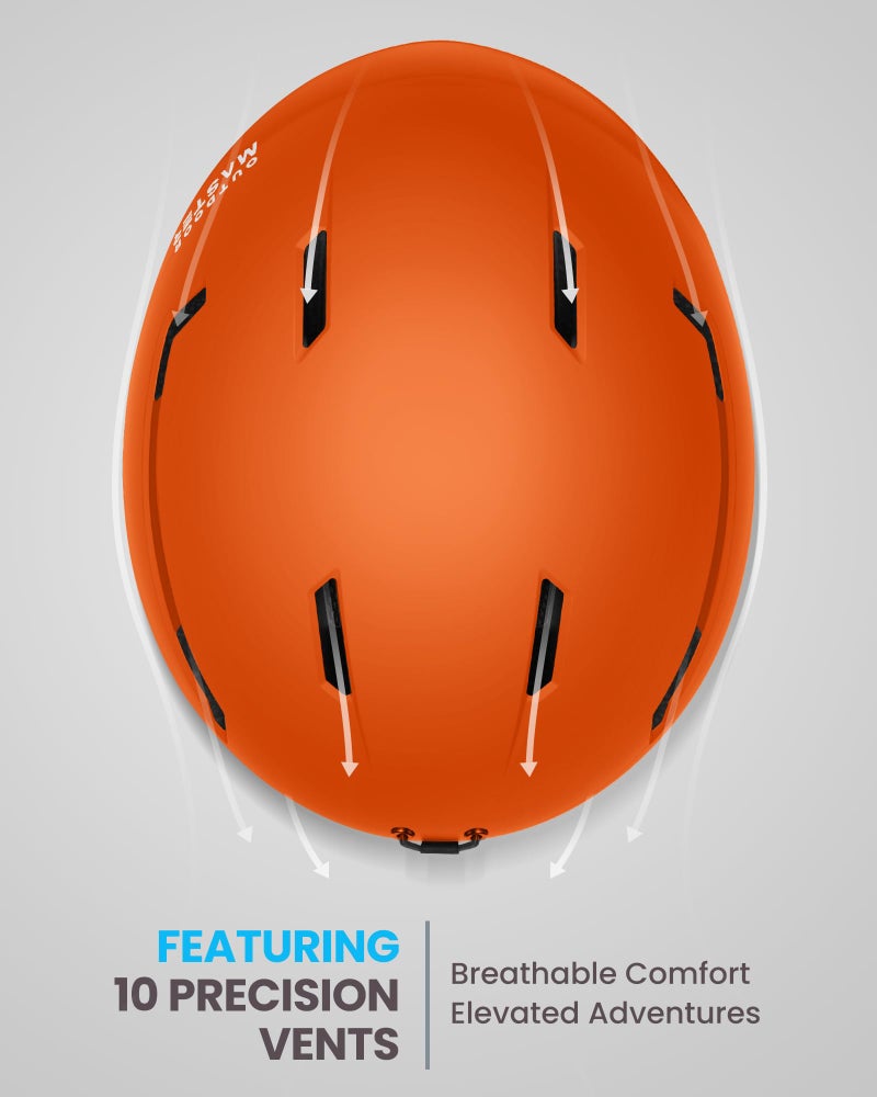 OutdoorMaster Ski Helmet Set,Snowboard Helmet with Goggles for Adults - Durable PC Shell, Protective EPS Foam & 10 Cooling Vents -Snow Helmets for Men, Women & Youth - Image 3