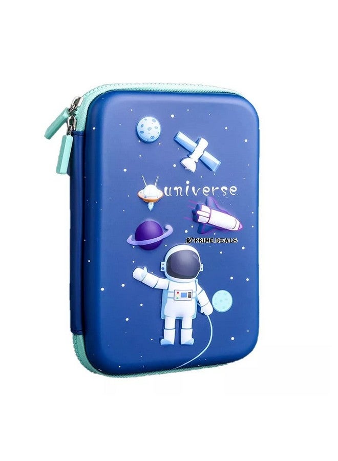 Prime Deals PRIME DEALS Astronaut Design Eva 3D Cover Unicorn Pencil Case Compass With Compartments, For Students Kids Premium Stylish Pen Holder Pouch (Big Size, Ethylene Vinyl Acetate (EVA), Multicolor) - Image 1