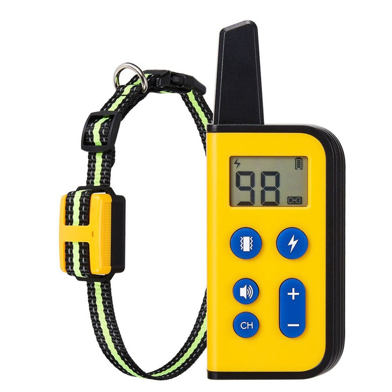 Automatic Sound Control Bark Stopper, IPX7 Waterproof Rechargeable Shock Collars for Dog 3 Training Modes With One Receiver,for Small Medium Large Dogs-Yellow - Image 1