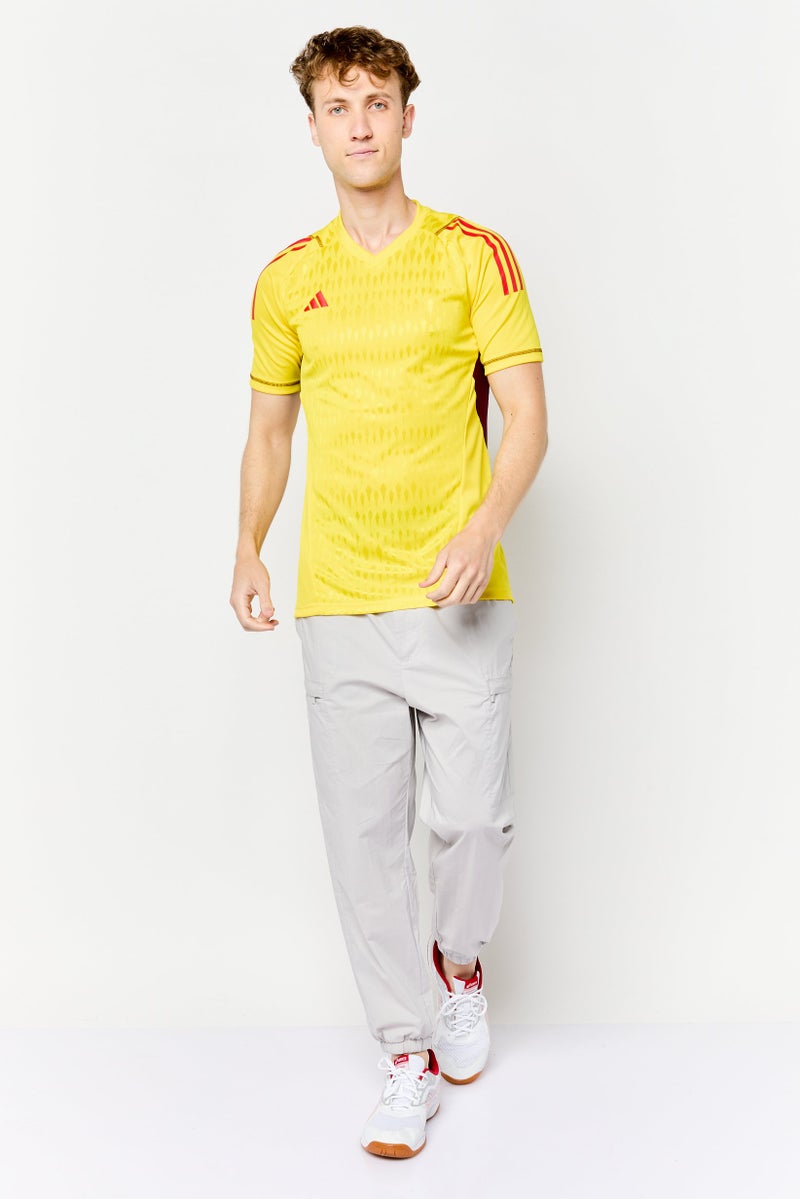 Adidas Men Sportswear Fit Short Sleeve Goalkeeper Jersey, Yellow  - Image 2