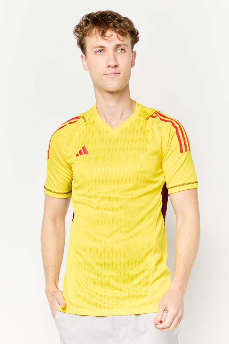 Adidas Men Sportswear Fit Short Sleeve Goalkeeper Jersey, Yellow  - Image 1