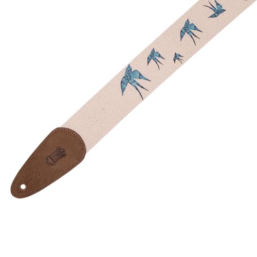 Levy's Leathers MC8U-006 2" cotton guitar strap with decorative print and suede ends. Tri-glide adjustable to 65" - Image 2