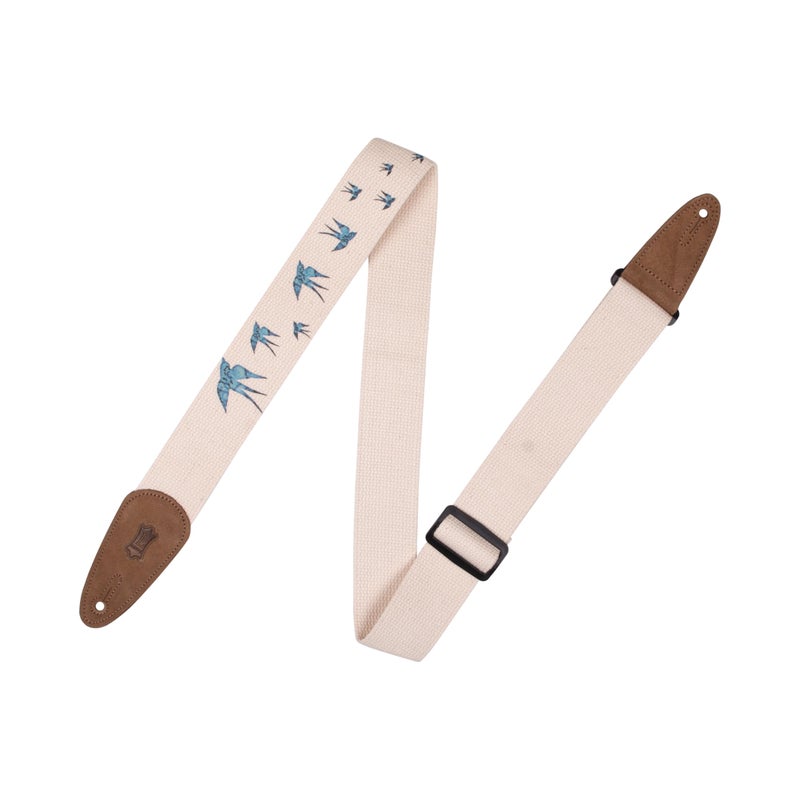 Levy's Leathers MC8U-006 2" cotton guitar strap with decorative print and suede ends. Tri-glide adjustable to 65" - Image 5