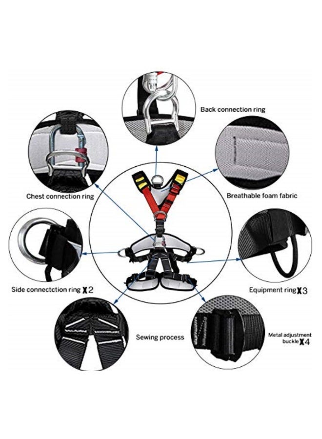 Full Body Safety Harness - Fall Protection 300KG Capacity Universal Size Rock Climbing, Safety seat belt for Rappelling Fire Rescuing Tree Climbing Gear High-altitude work - Image 3