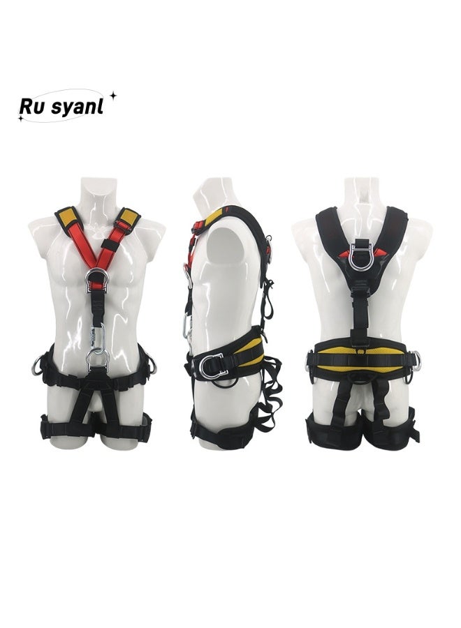Full Body Safety Harness - Fall Protection 300KG Capacity Universal Size Rock Climbing, Safety seat belt for Rappelling Fire Rescuing Tree Climbing Gear High-altitude work - Image 1