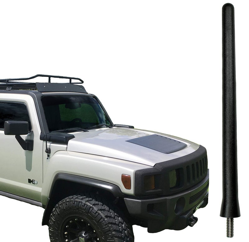هوائي مخصص Hummer H3 2006-2010 بطول 6 34 بوصة مقاوم لغسيل السيارات هوائي قصير من المطاط مع لفائف نحاسية داخلية استقبال ممتاز هندسة ألمانية