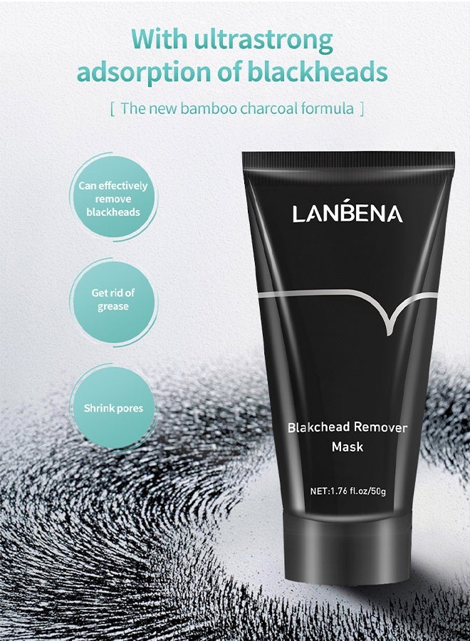 لان بينا قناع إزالة الرؤوس السوداء، قناع الفحم القابل للتقشير للوجه، مزيل الرؤوس السوداء، منظف المسام للرجال والنساء - Image 5