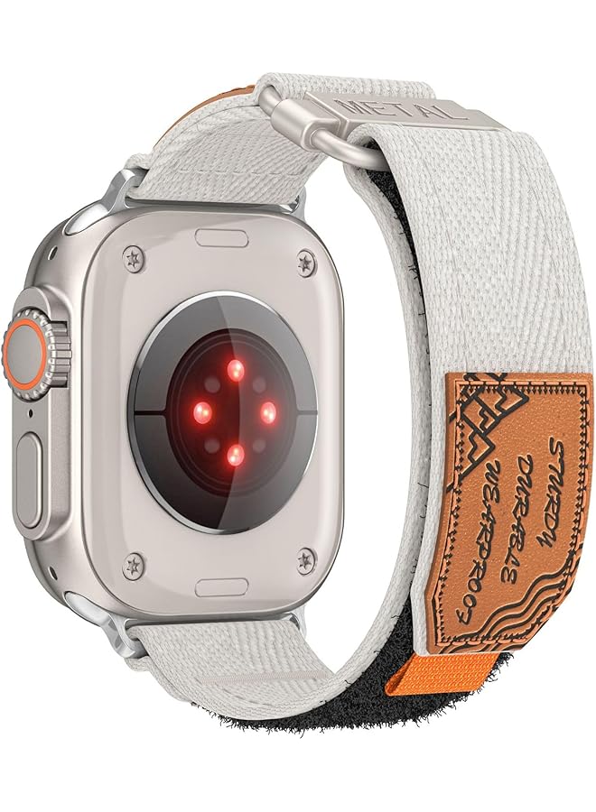 دادو حزام نايلون معدل متوافق مع سلسلة الساعات Series 10 Ultra 2 8 Ultra 9 8 7 6 49 46 45 44 مم مع مشبك معدني وإغلاق لاصق - Image 4