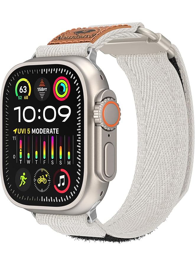 دادو حزام نايلون معدل متوافق مع سلسلة الساعات Series 10 Ultra 2 8 Ultra 9 8 7 6 49 46 45 44 مم مع مشبك معدني وإغلاق لاصق - Image 2