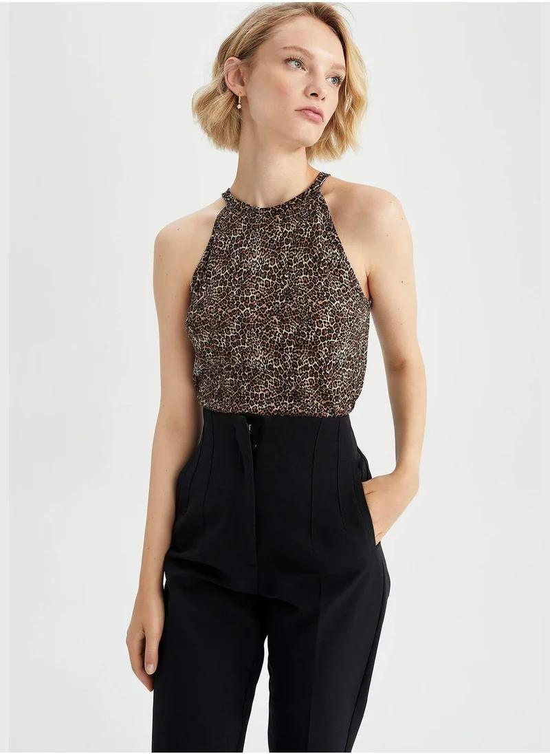 ديفاكتو Woman Fitted Halter Collar Vest