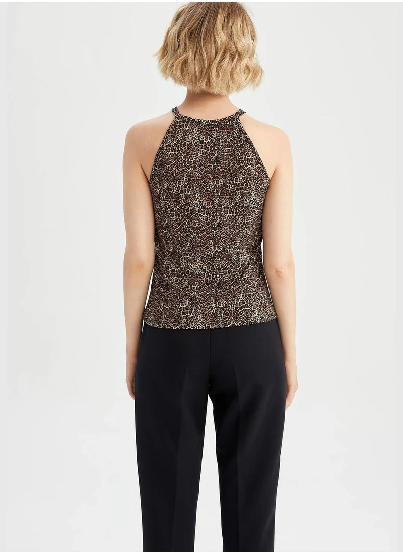 ديفاكتو Woman Fitted Halter Collar Vest