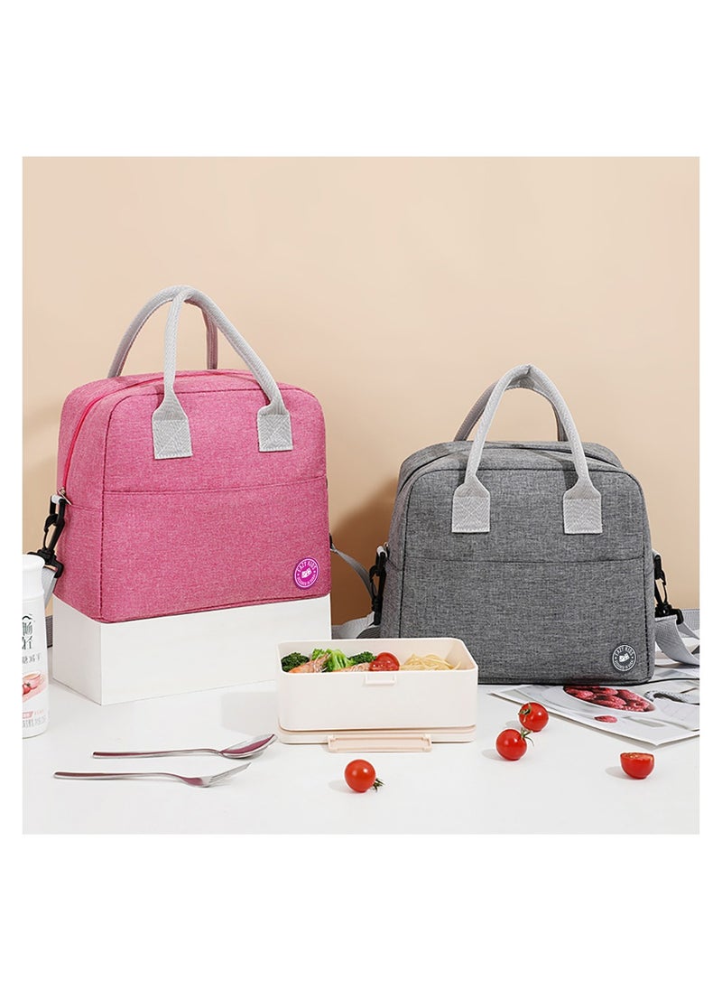 Eazy Kids - Unicorn 6/4 Compartment Bento Lunch Box w/ Lunch Bag-Pink - Image 1