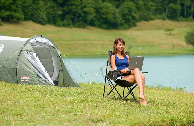 REPLEX Camping Folding Chair Outdoor Garden Picnic Travelling Lawn Patio Outdoor Collapsible Chairs with Carrying BagGrey - Image 2