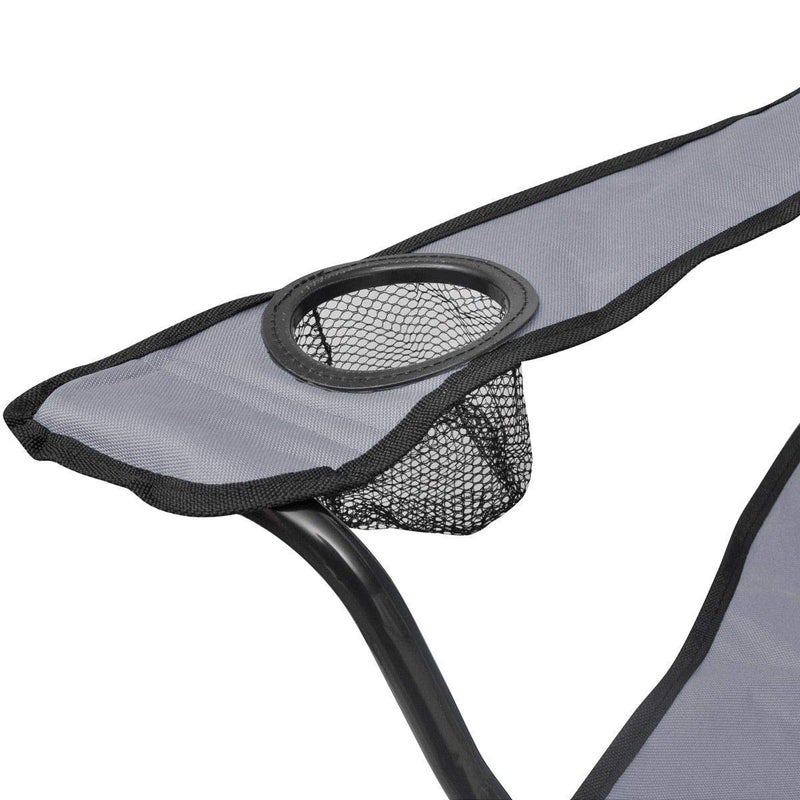 REPLEX Camping Folding Chair Outdoor Garden Picnic Travelling Lawn Patio Outdoor Collapsible Chairs with Carrying BagGrey - Image 4