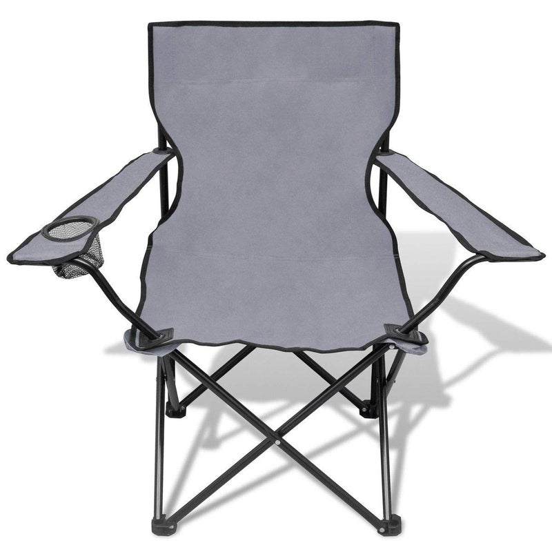 REPLEX Camping Folding Chair Outdoor Garden Picnic Travelling Lawn Patio Outdoor Collapsible Chairs with Carrying BagGrey - Image 1