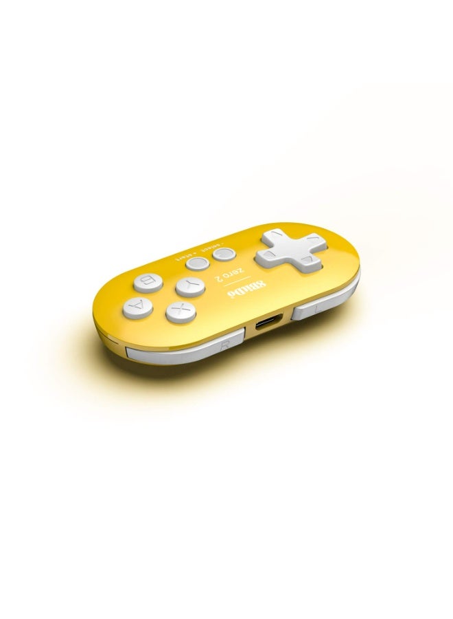 8Bitdo Zero 2 Bluetooth Gamepad Keychain Sized Mini Controller for Switch, Windows, Android, macOS & Raspberry Pi(Yellow Edition) - Image 3