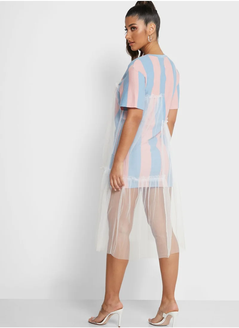 SEMIR Striped Placket Dress