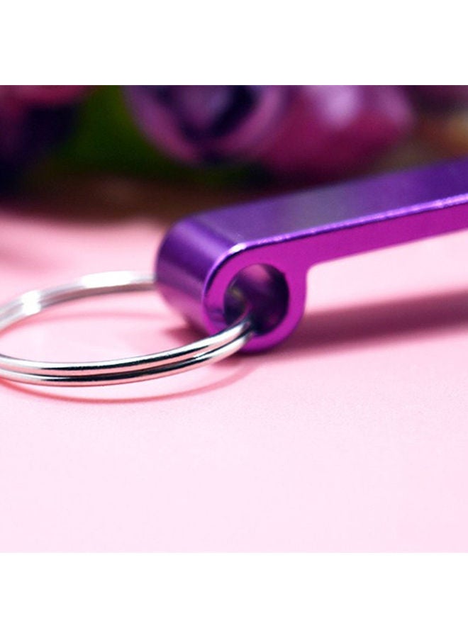 NIBEMINENT Portable Aluminum Beer Bottle Opener Key Chain Purple - Image 2