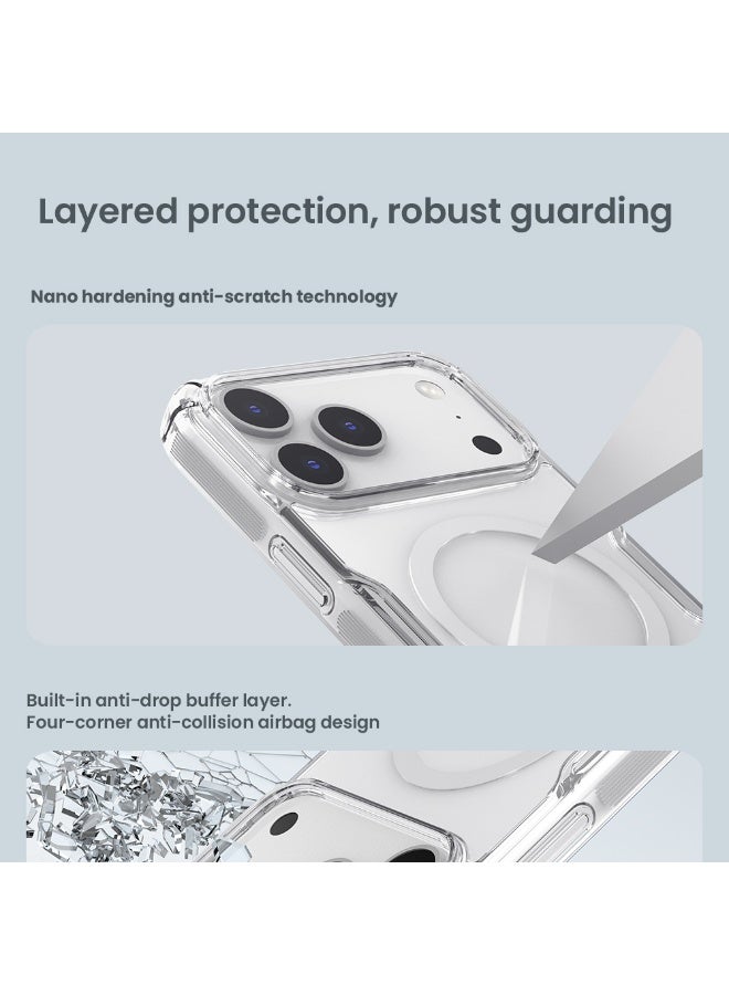 Nillkin Magnetic for iPhone 17 Pro Max Case, Hard PC Back Cover with Soft Edges, Transparent - Image 5